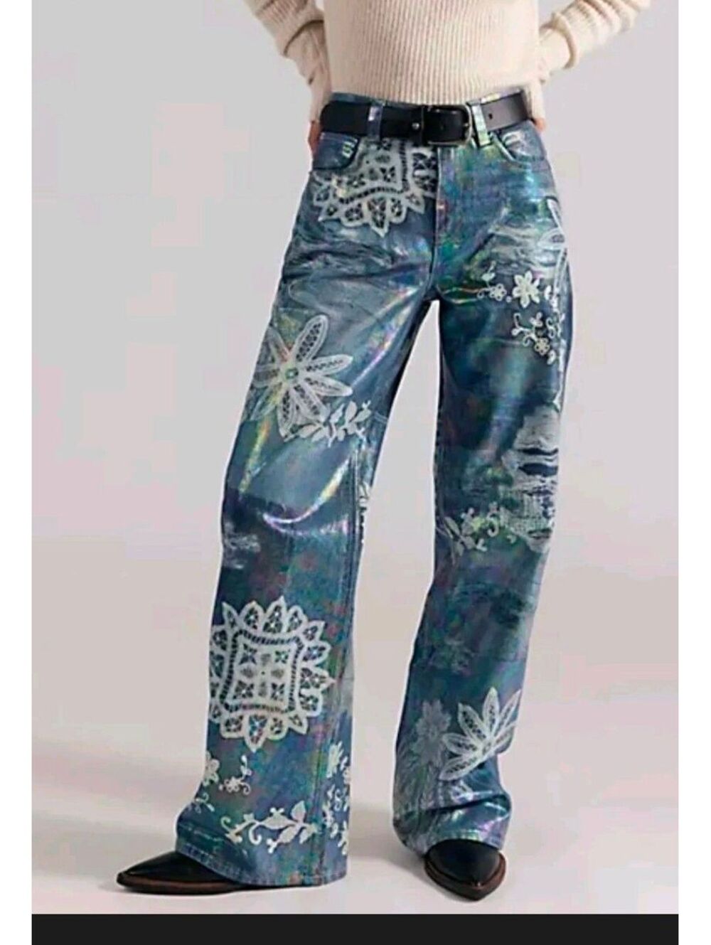 $198|Sz.24|FP We the Free Tinsley High Rise Baggy Straight Illusion Jeans
